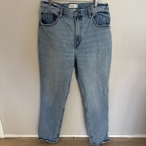 Abercrombie Women's Jeans Size 32 Curve Love High Rise 90s Straight Vent Hem
